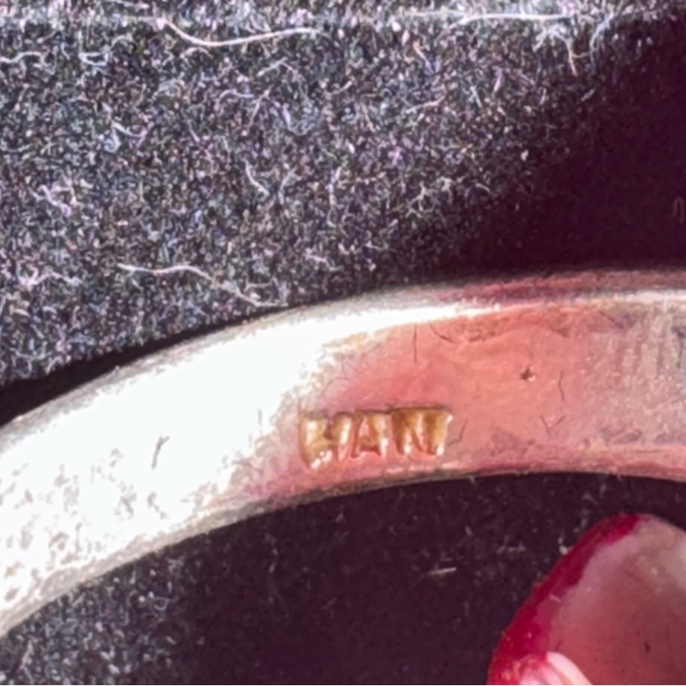 Vintage Sterling Silver Triple Bezel Set CZ Ring - Picture 4 of 7